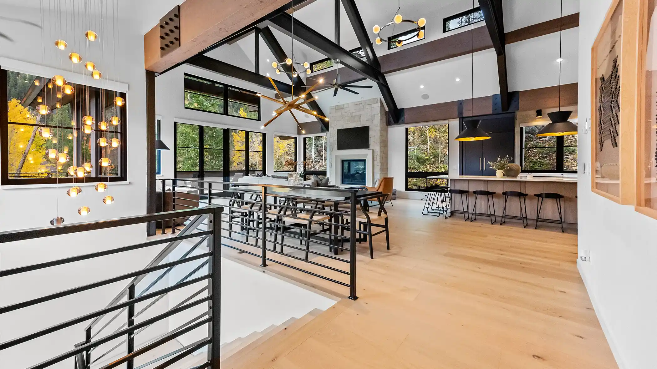 NewGarland-Stairs 55 pheasant tail custom home silverthorne, colorado