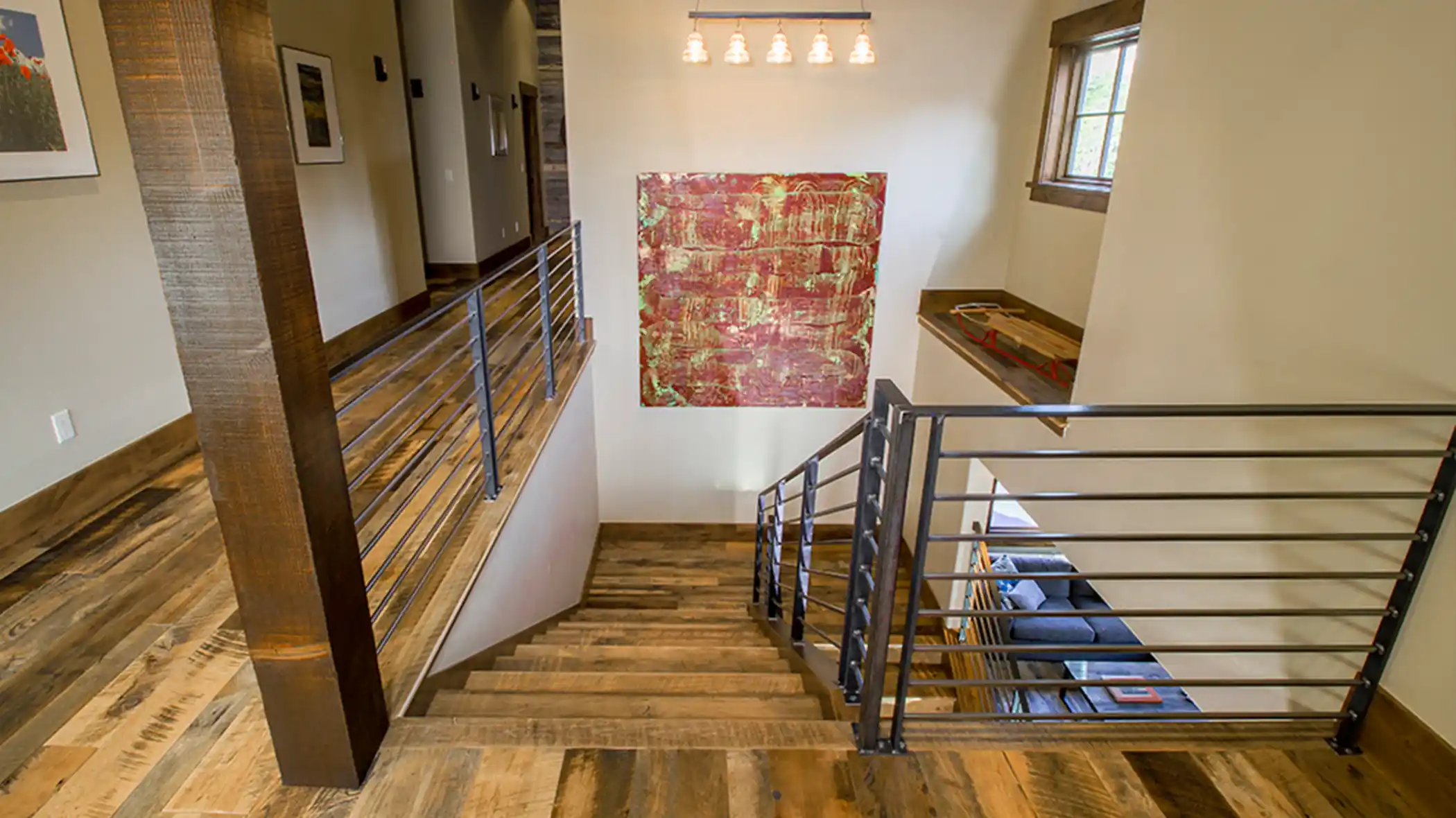 BeaversDrive-Stairs 55 pheasant tail custom home silverthorne, colorado