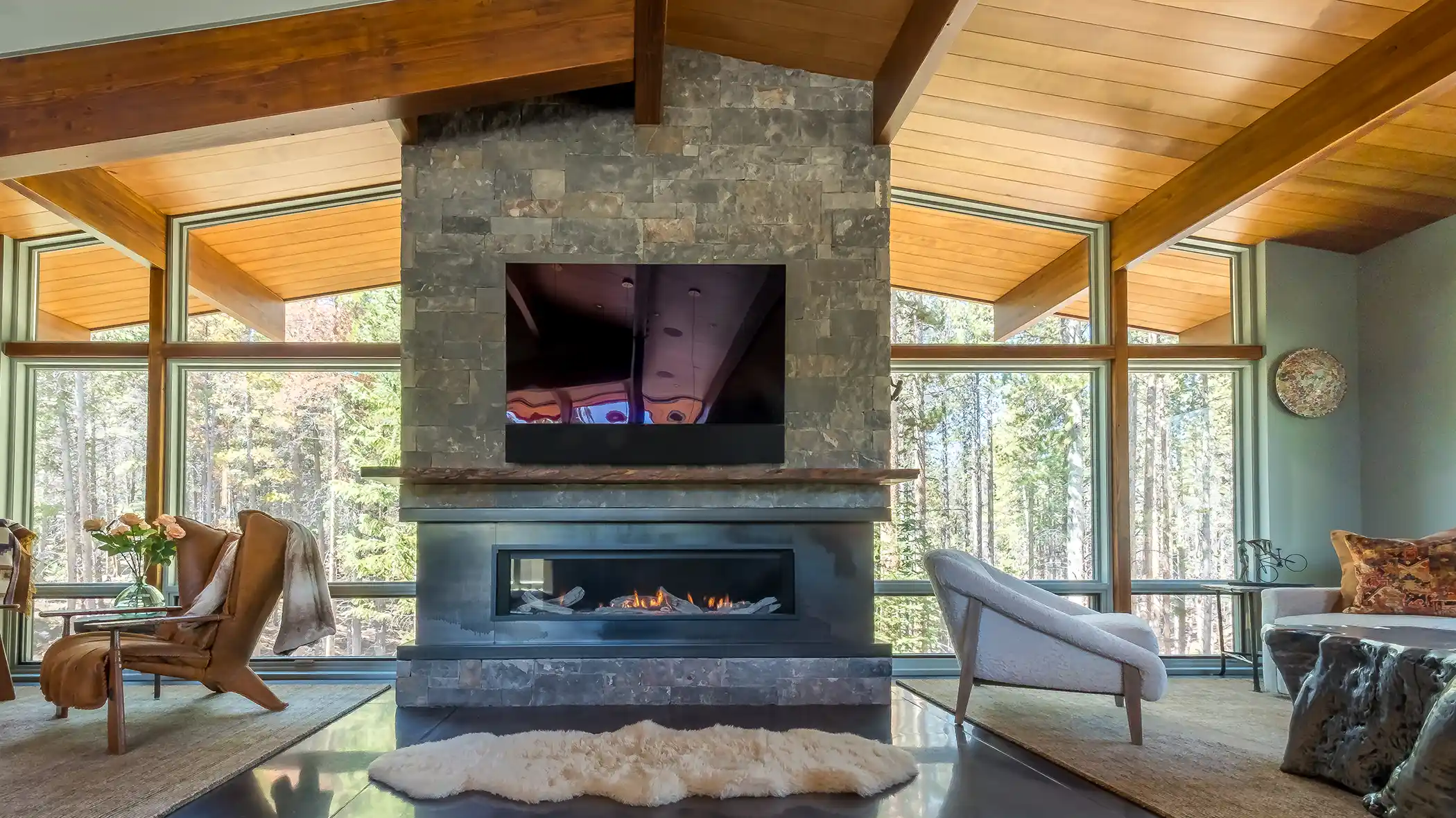 GreenMountain-Fireplace 55 pheasant tail custom home silverthorne, colorado