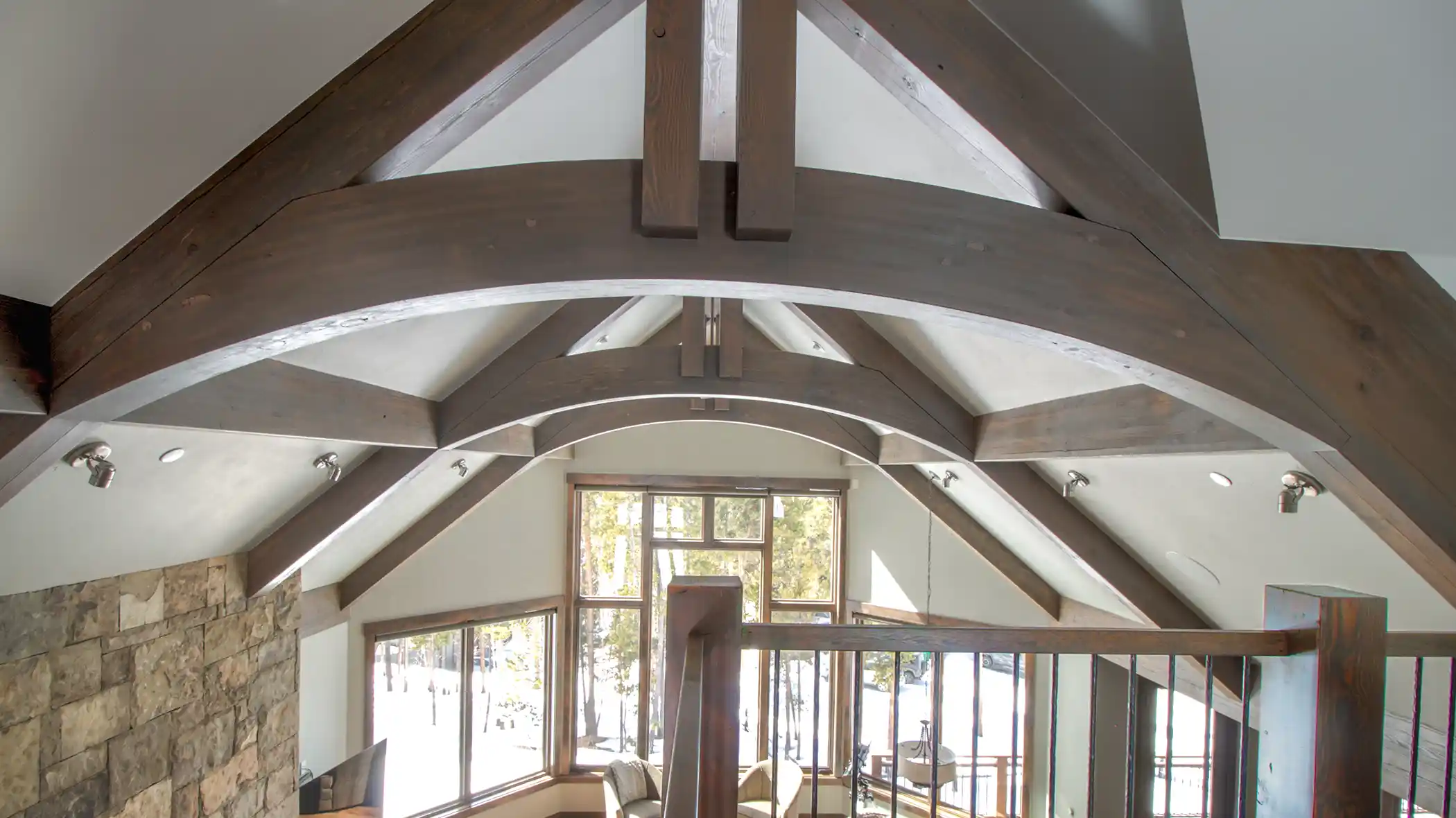 StillsonPlace-Trusses1 55 pheasant tail custom home silverthorne, colorado