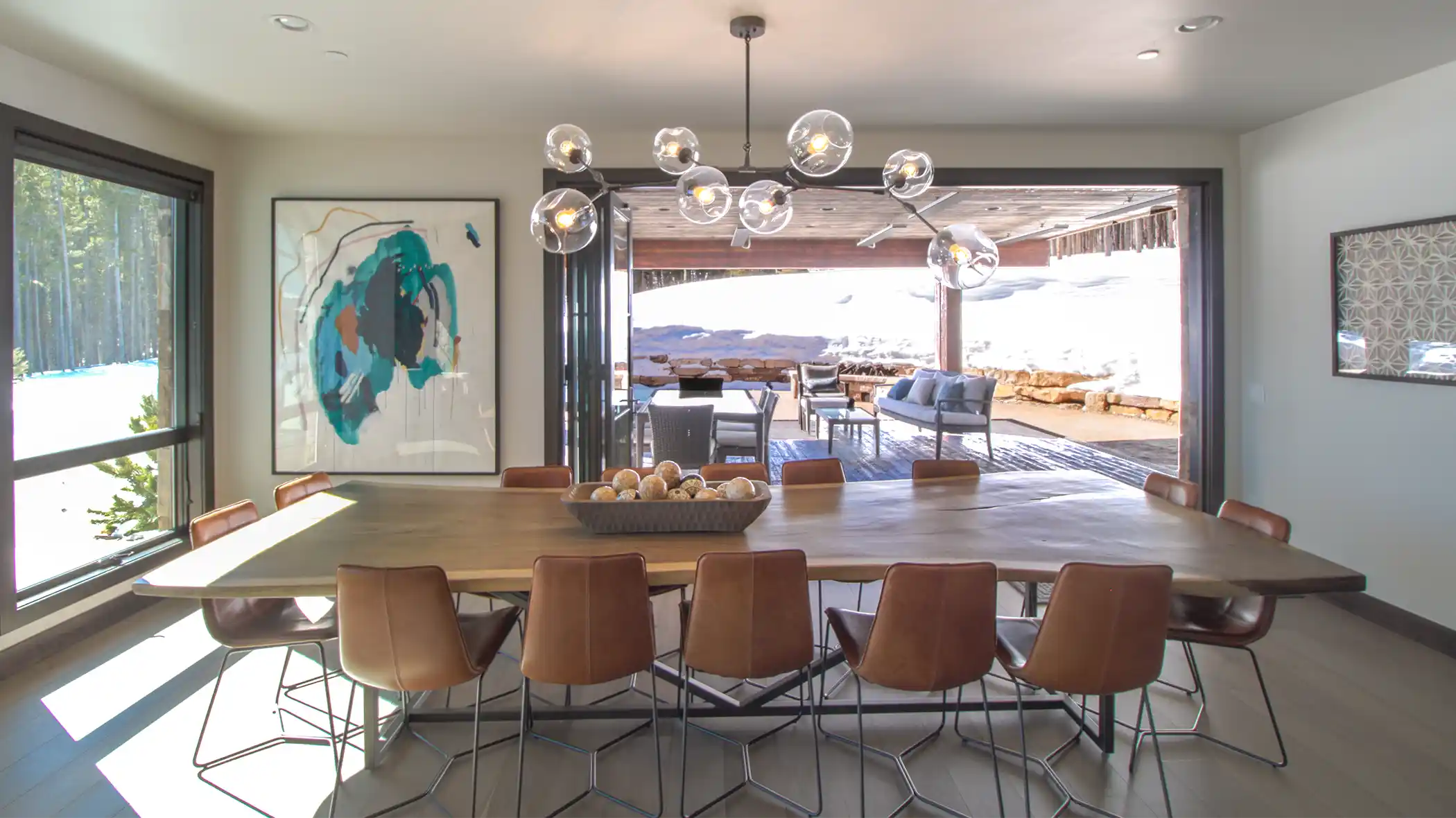TimberTrail-Dining 55 pheasant tail custom home silverthorne, colorado